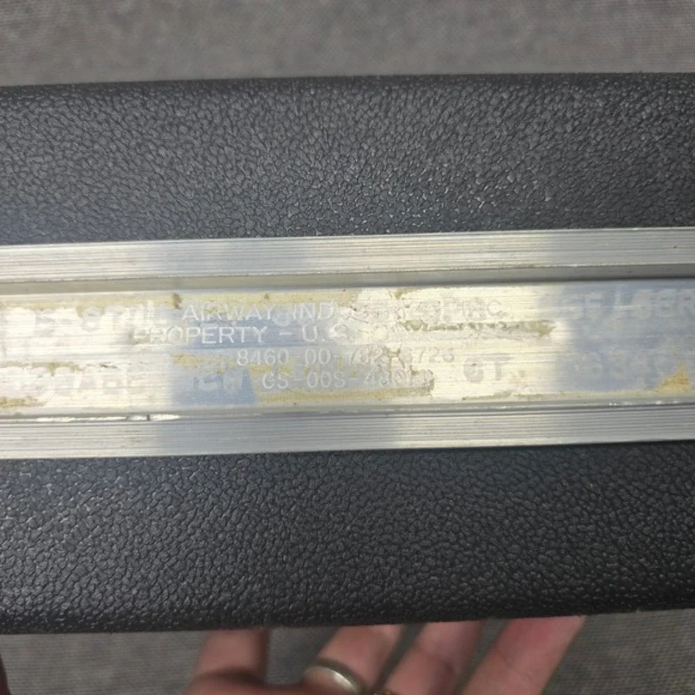 Vintage Airway Industries US Government Property Hard Shell‎ Briefcase Black